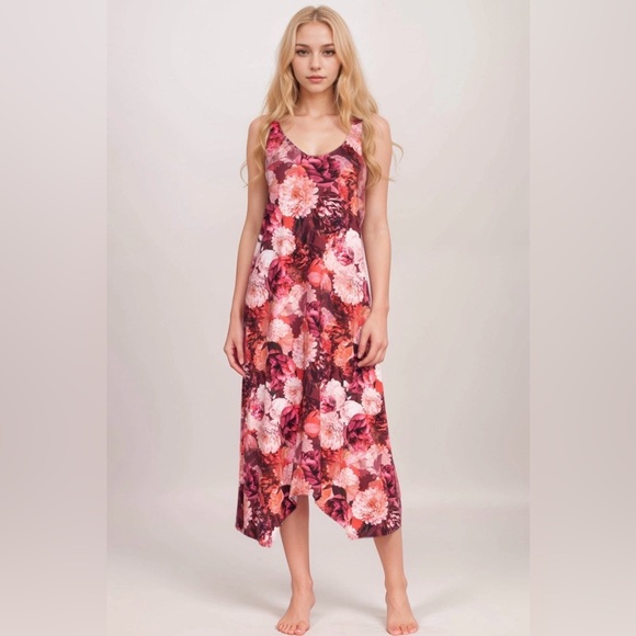 JOHNNY WAS THE TANK SLEEP DRESS in Rosas Size Large MS9124-R